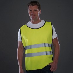 Plain Hi-vis 2-band tabard Yoko 120 GSM